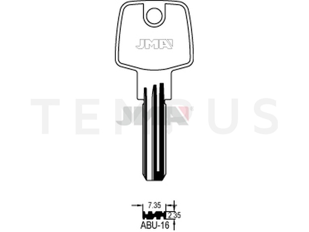 Jma ABU-16 Specijalan ključ (Silca AB40 / Errebi AU50) 12445