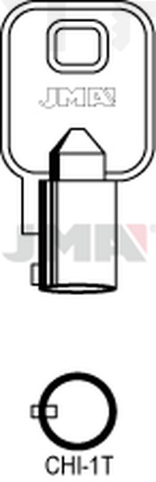 JMA CHI-1T Cilindričan ključ (Silca CH9T / Errebi CHI9T)