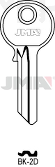 JMA BK-2D Cilindričan ključ (Silca YA3 / Errebi KS5PD)