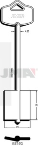 JMA EST-7G Kasa ključ (Silca 5EY22 / Errebi 2ES13)