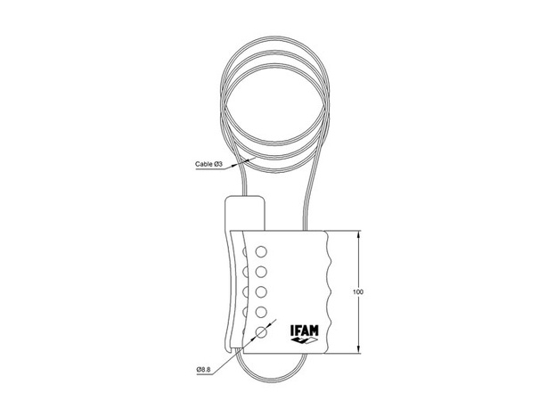 MULTI-LOCK CABLE 3MM 000467 Lockout sajla 14360
