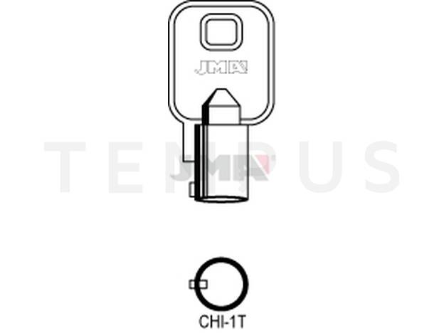CHI-1T Cilindričan ključ (Silca CH9T / Errebi CHI9T) 12690